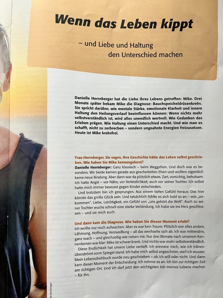 Zeitungsartikel in WIE GEHT`S HEUTE Seite 1