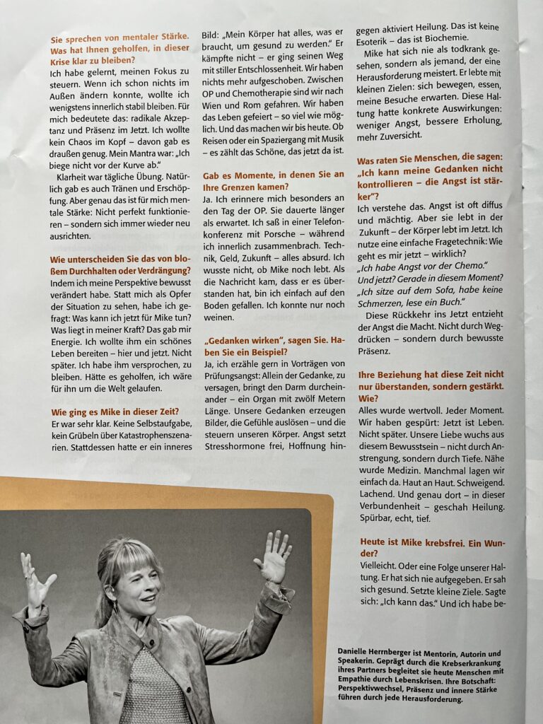 Zeitungsartikel in WIE GEHT`S HEUTE Seite 2