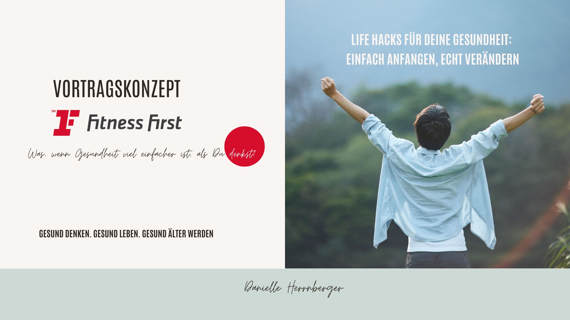 Konzept Vortrag Fitness Studio